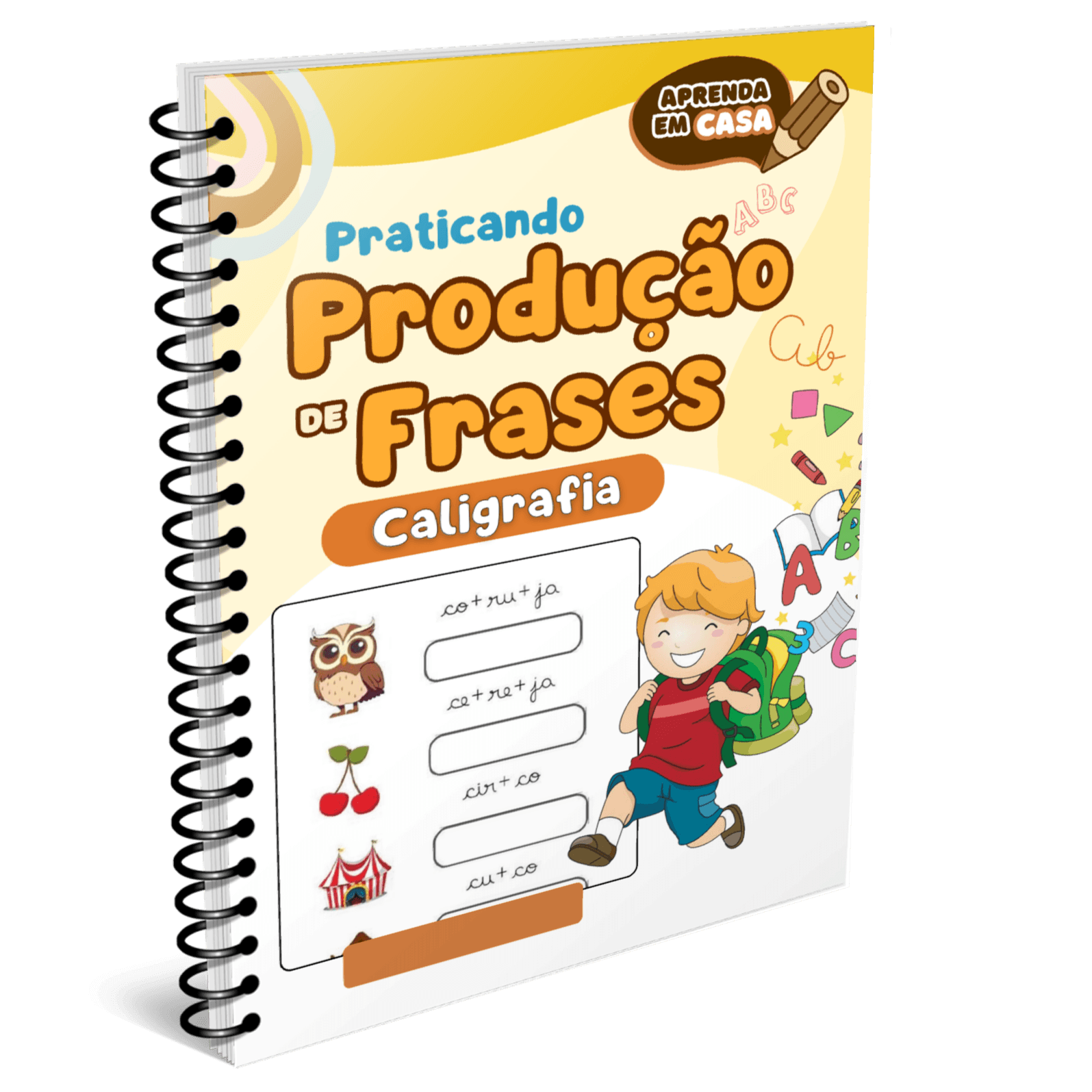 Capa do caderno Produção de Frases